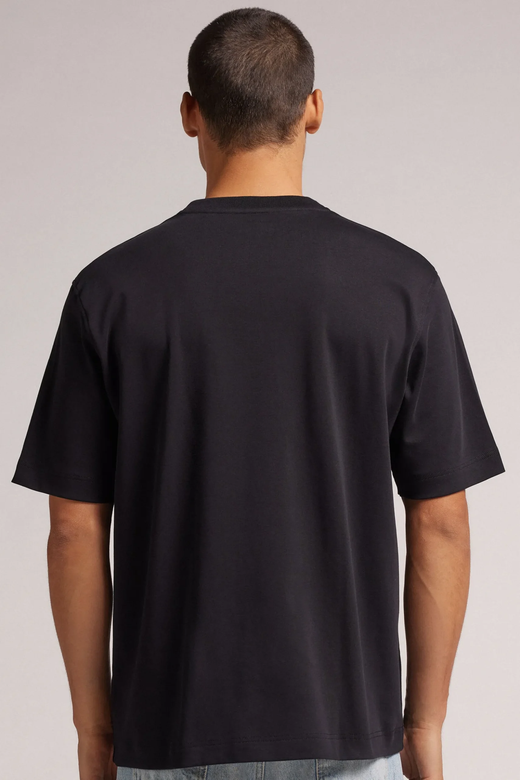 T-shirt oversize i interlockstickad bomull